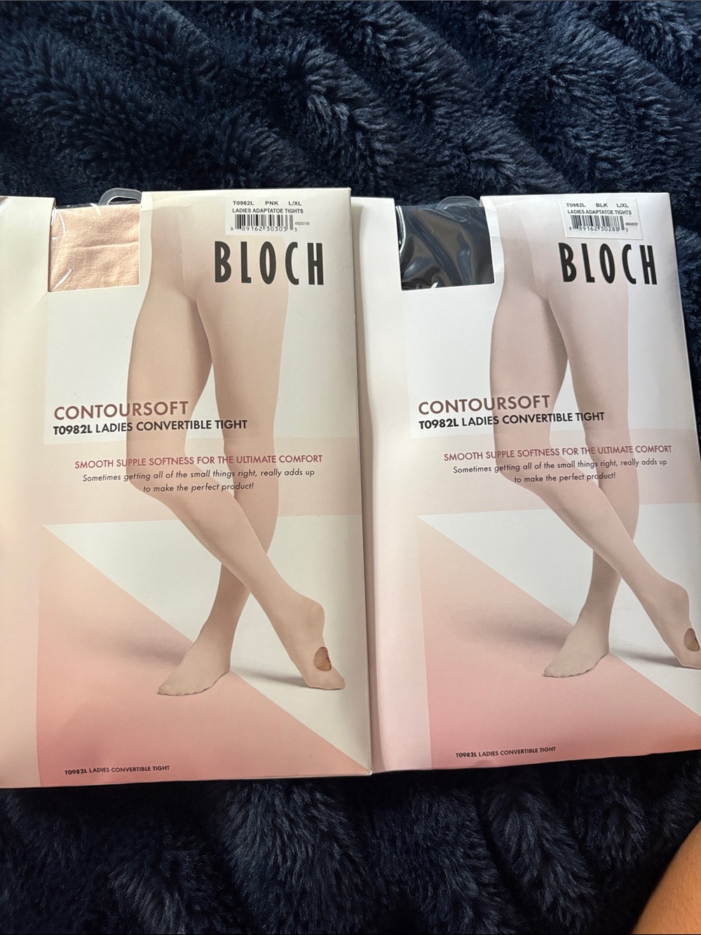 Bloch ContourSoft Convertible Tights in Pink and Black